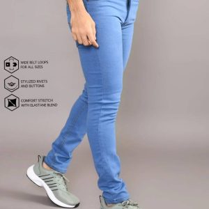 Men Regular Mid Rise Blue Jeans